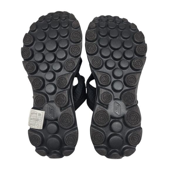 Skechers Sandals Womens 7 Black Performance On the Go Strappy Hoop Loop Goga Mat - Picture 10 of 10